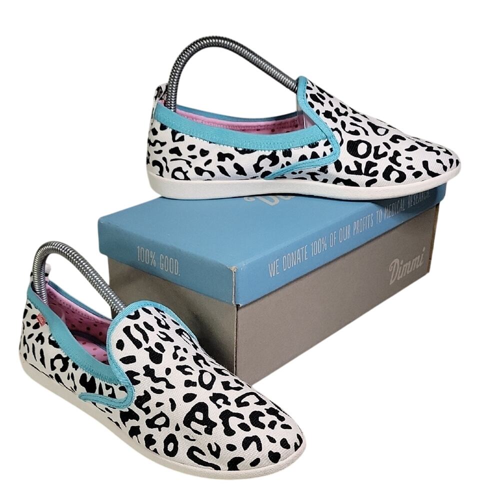 Dimmi Push Black and White Animal Print Slip On Shoes Womens Size 9 New In Box